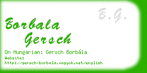 borbala gersch business card